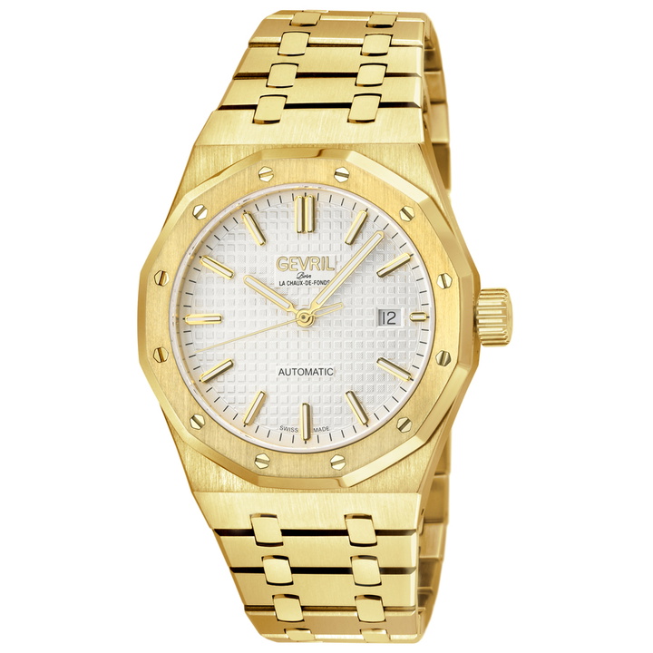 Photo: Gevril Gotham Automatic White Dial Mens Watch 49404B