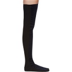 Sacai SSENSE Exclusive Navy Velvet Thigh-High Socks