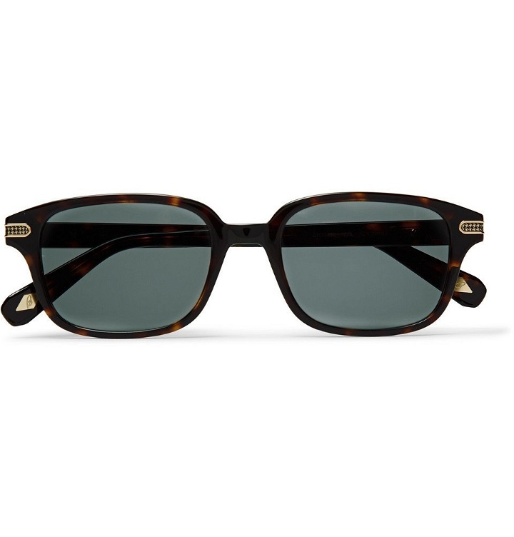Photo: Brioni - Square-Frame Tortoiseshell Acetate and Gold-Tone Sunglasses - Tortoiseshell