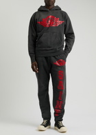 Saint Mxxxxxx Angel of Death Printed Cotton Sweatpants Black
