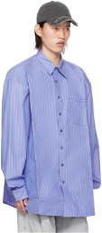 Y/Project Blue Scrunched Shirt