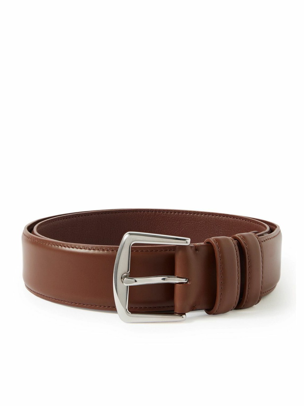 Photo: Loro Piana - Travis 3cm Leather Belt - Brown