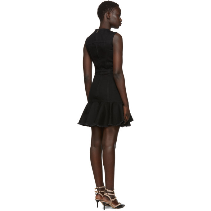 black mini denim dress Arwen Denim Mini Dress Black