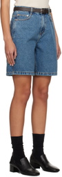 Dunst Blue Loose Denim Shorts