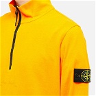 Stone Island 40th Anniversary Garment Dyed Half Zip Sweat in Yellow