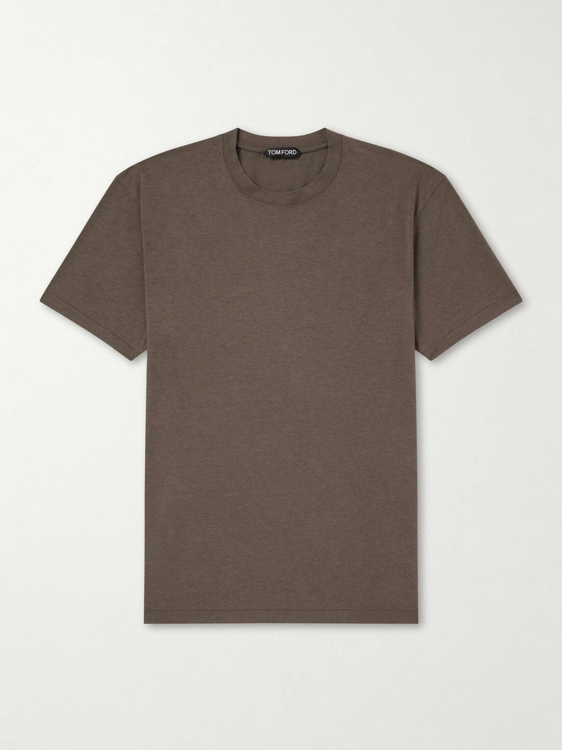 TOM FORD - Lyocell and Cotton-Blend T-Shirt - Brown