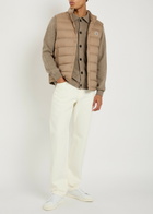Moncler Barthe Quilted Shell Gilet Tan