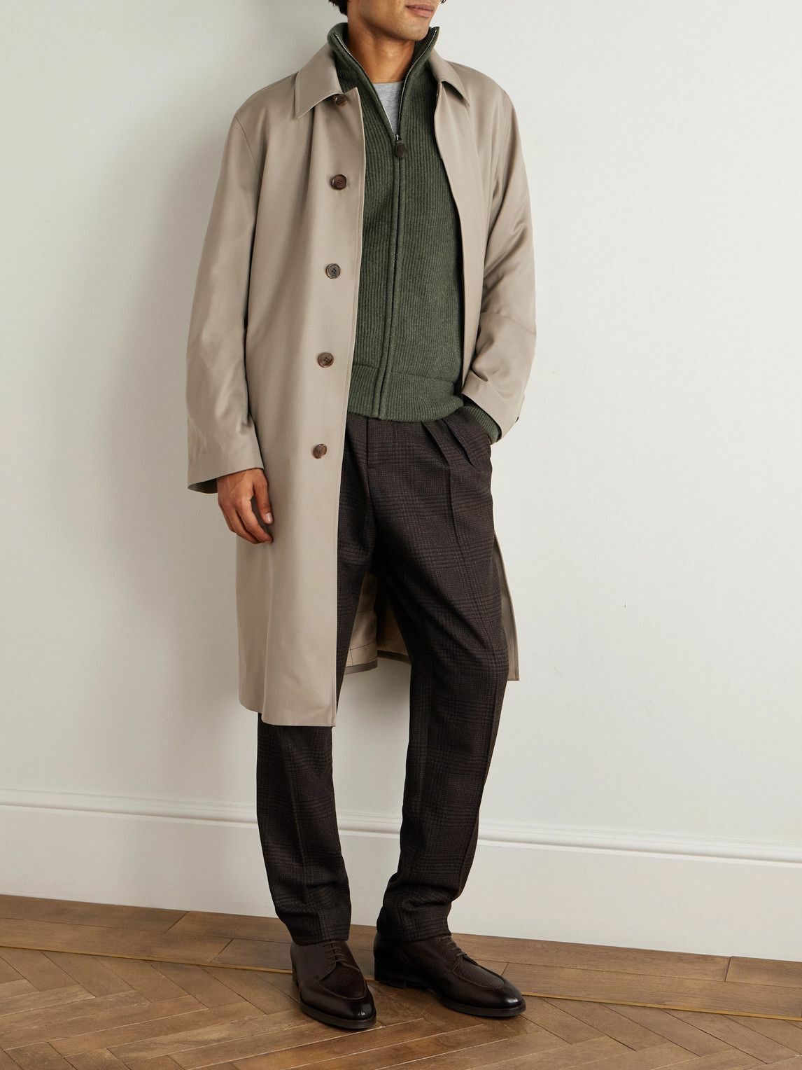 Purdey - Orkney Ribbed-Knit Wool Zip-Up Cardigan - Green
