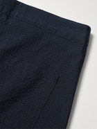 RICHARD JAMES - Wool and Cotton-Blend Seersucker Drawstring Suit Trousers - Blue