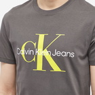 Calvin Klein Men's Monologo T-Shirt in Dark Grey