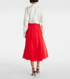 Altuzarra Silk organza midi skirt