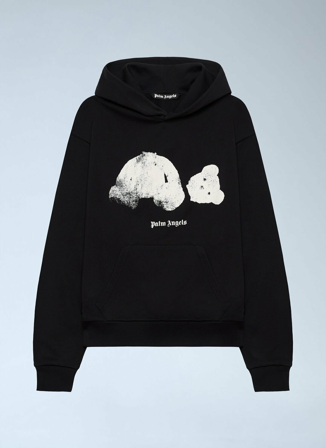 Palm Angels Spray Broken Bear Hooded Sweatshirt