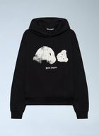 Palm Angels Spray Broken Bear Hooded Sweatshirt