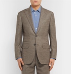 Thom Sweeney - Grey Slim-Fit Houndstooth Wool and Cashmere-Blend Suit Jacket - Beige