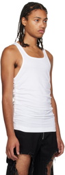 Parnell Mooney White Drawstring Tank Top