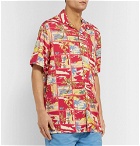 Onia - Vacation Camp-Collar Printed Woven Shirt - Red