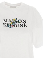 Maison Kitsune' Floral Logo Embroidery T Shirt