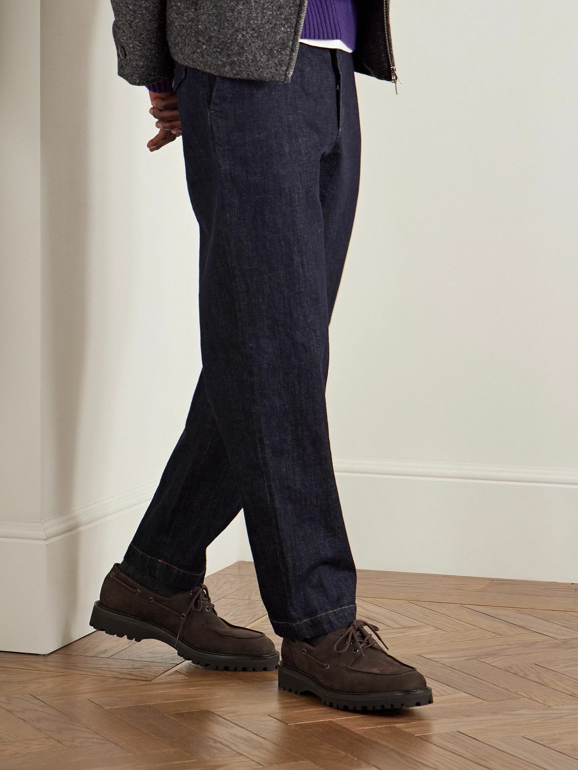 John Lobb - Tide Nubuck Boat Shoes - Brown John Lobb