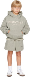 Fear of God ESSENTIALS Kids Gray Fleece Hoodie