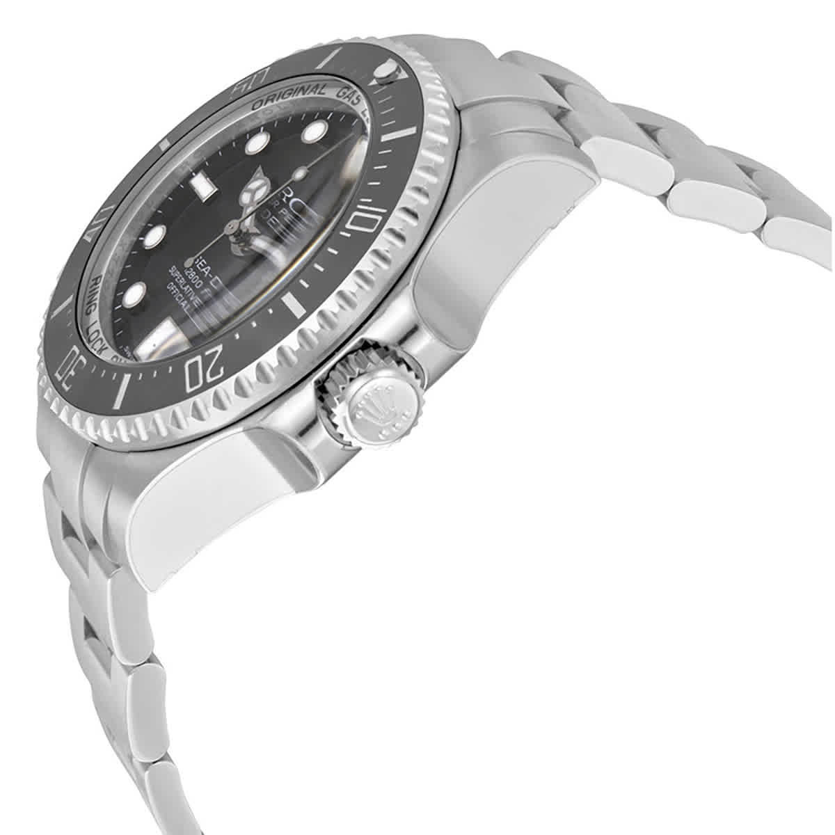 Rolex Deepsea Black Dial Stainless Steel Oyster Bracelet Automatic Mens Watch 116660BKSO