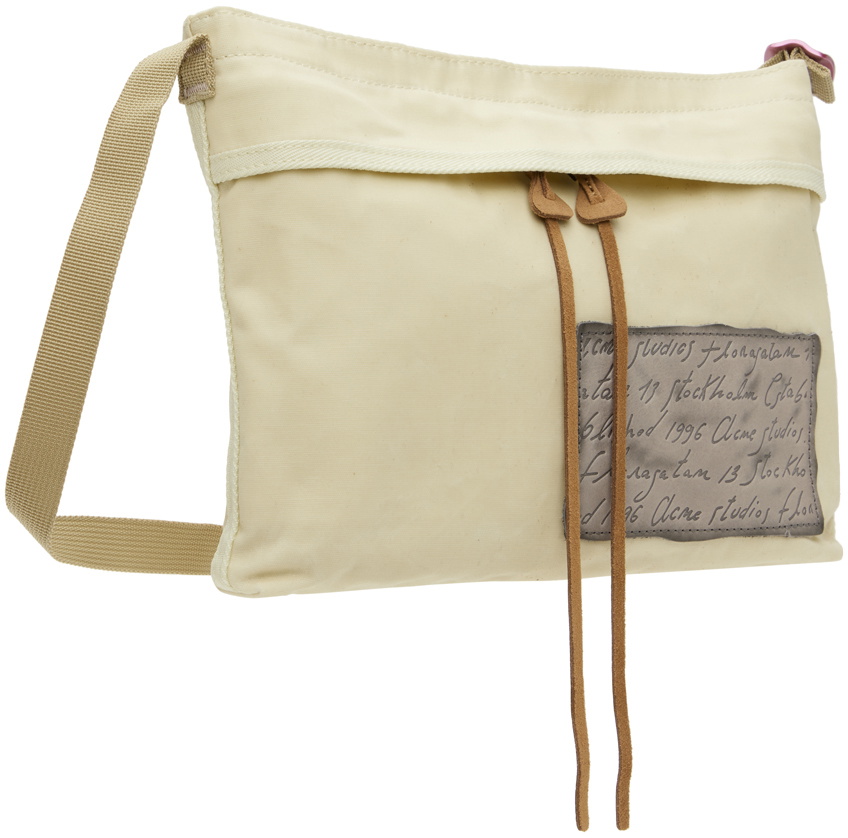 Acne Studios Beige Waxed Messenger Bag