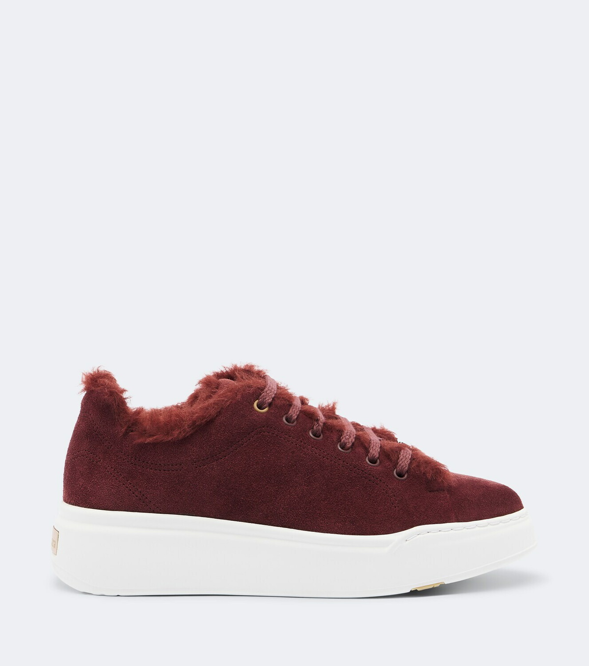 Max Mara Shearling-lined suede sneakers