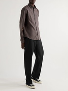 Frame - Wide-Leg Wool-Twill Trousers - Black