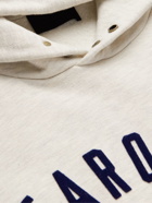 Fear of God - Logo-Flocked Cotton-Jersey Hoodie - Neutrals