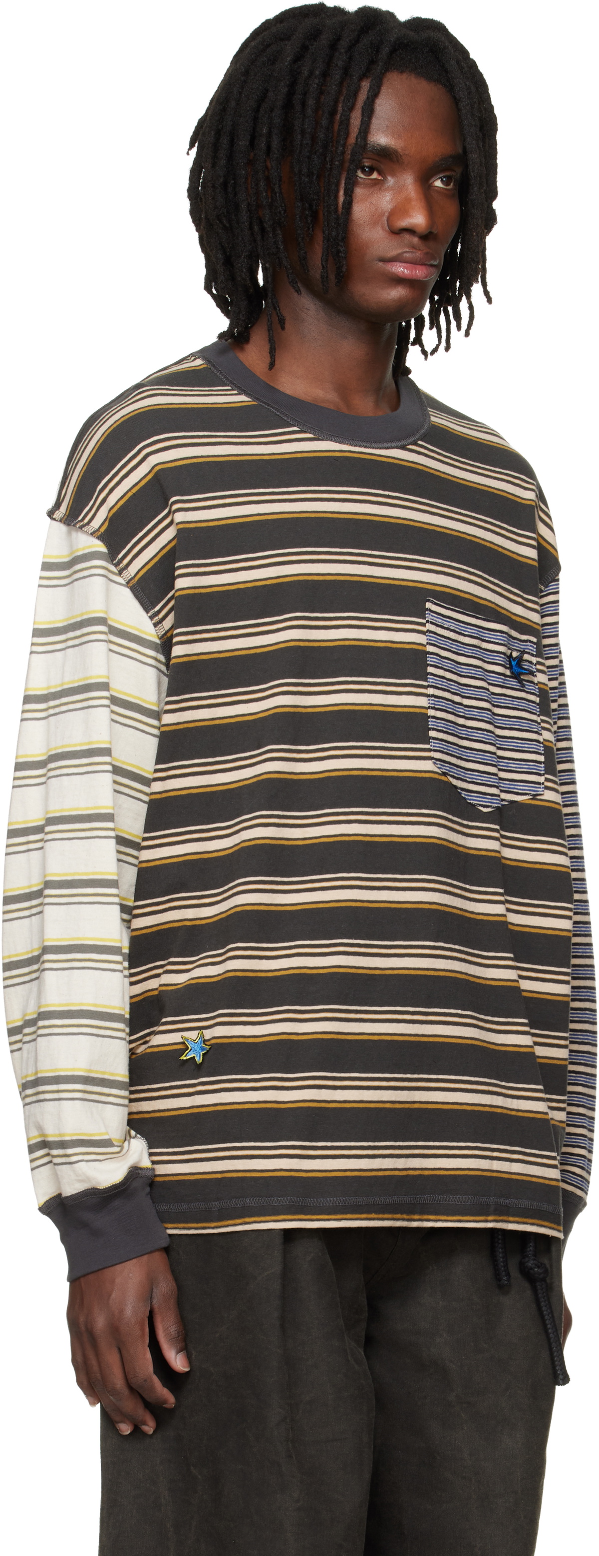 Song for the Mute Multicolor Oversized Crew Neck Pullover T-shirt