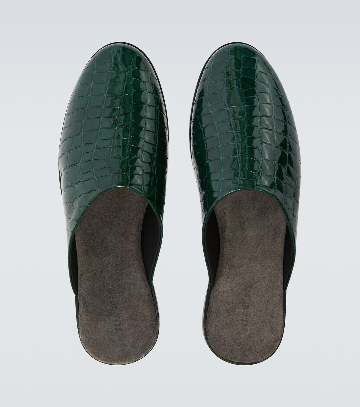 Fear of God Croc-effect leather mules