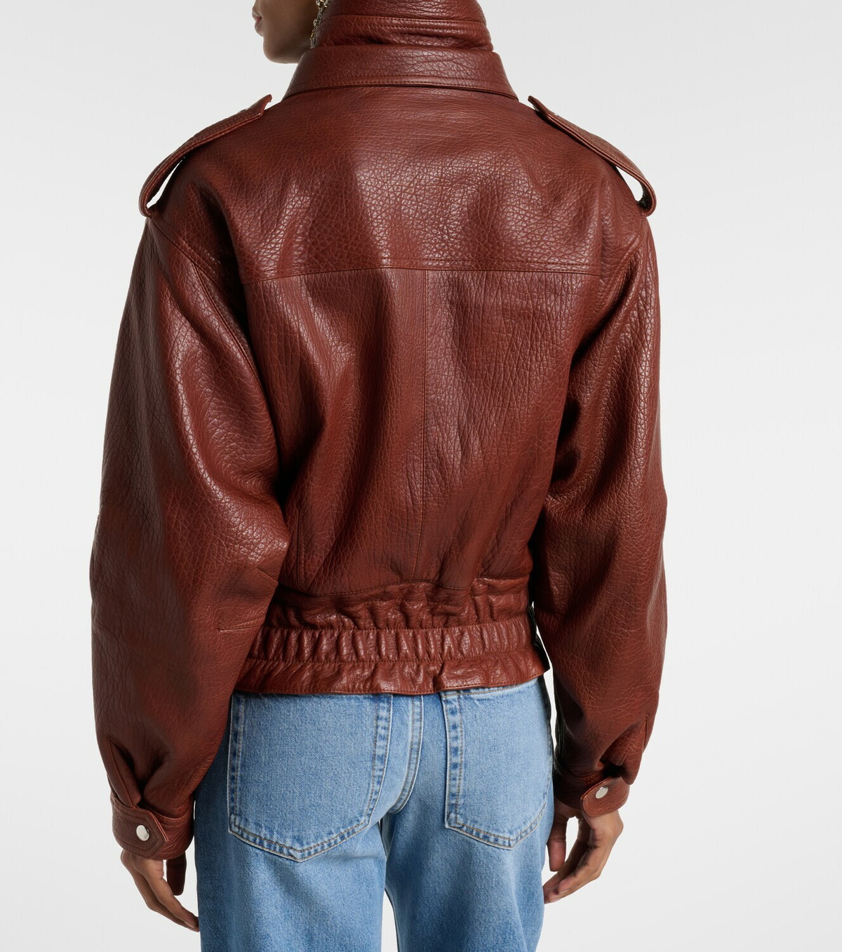 Isabel Marant Aneli leather bomber jacket