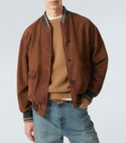 Miu Miu Suede bomber jacket