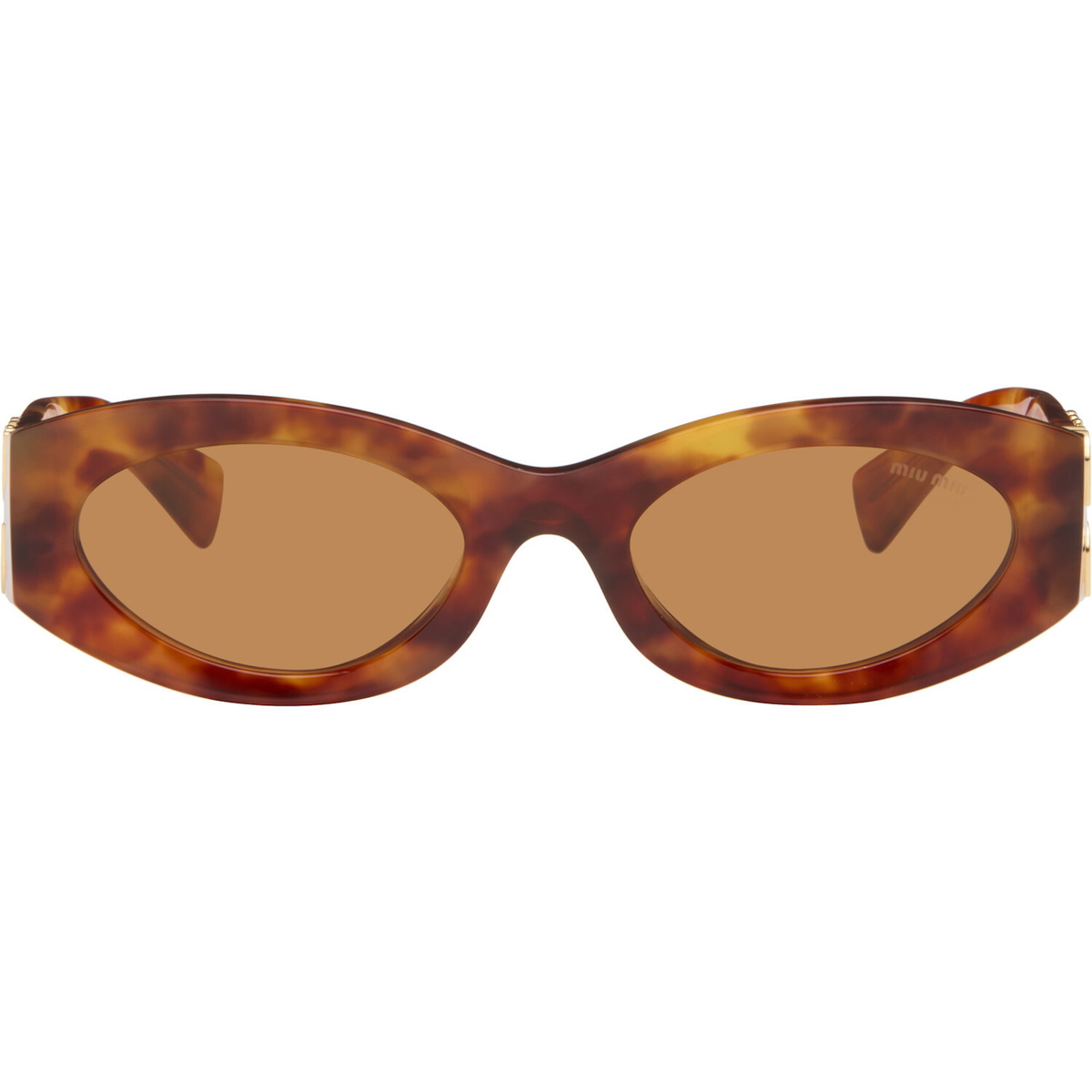 Miu Miu Eyewear Brown 'Miu Glimpse' Sunglasses