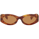 Miu Miu Eyewear Brown 'Miu Glimpse' Sunglasses