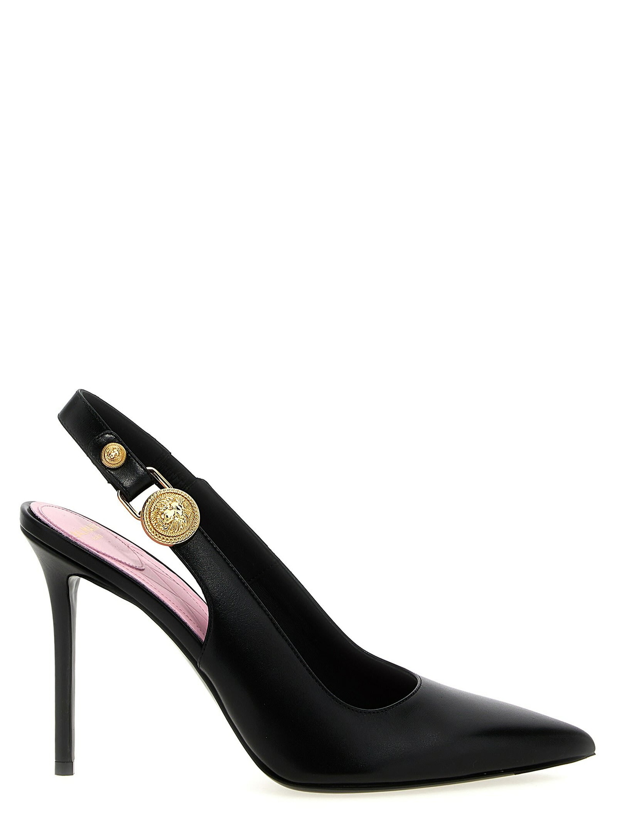 BALMAIN 25S SLINGBACK EVA 95MM IN BROWN AND BLACK ZEBRA PRINT CALFSKIN