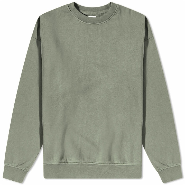 Photo: Colorful Standard Men's Organic Oversized Crew Sweat in Dusty Olive