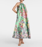 Camilla Trapeze floral taffeta maxi dress