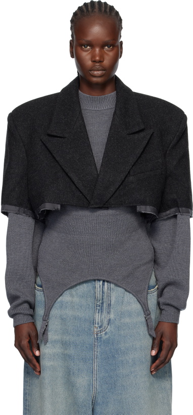 Photo: VAQUERA Gray Chopped Blazer
