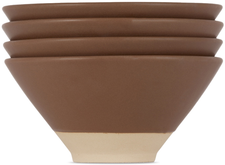 Lineage Ceramics Red Ramen Bowl, 4 pcs