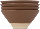 Lineage Ceramics Red Ramen Bowl, 4 pcs