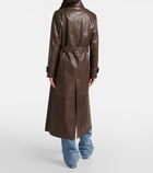 Nour Hammour Tate suede trench coat