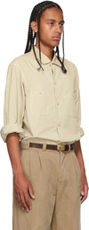 Taiga Takahashi Taupe Sir Guy Shirt