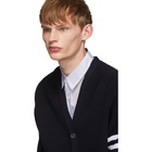 Thom Browne Navy Half and Half Cardigan