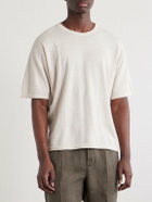 NN07 - Ryan Knitted Cotton and Linen-Blend T-Shirt - Neutrals