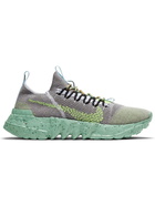 NIKE - Space Hippie 01 Recycled Stretch-Knit Sneakers - Gray