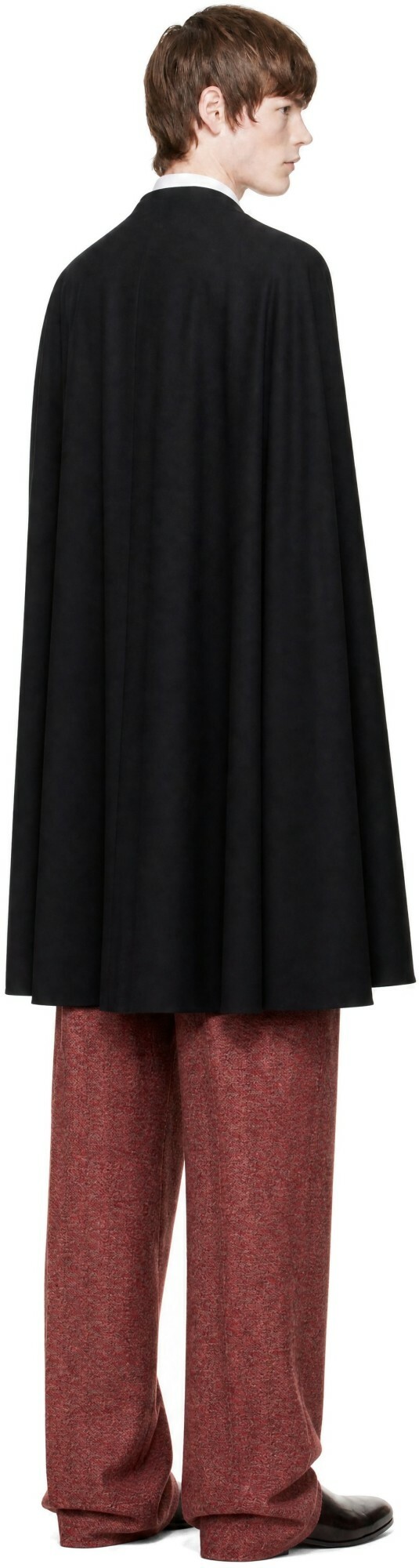 Dries Van Noten Black Wool Twill Coat