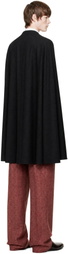 Dries Van Noten Black Wool Twill Coat