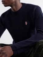 Moncler Grenoble - Logo-Appliquéd Virgin Wool Base Layer - Blue