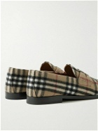Burberry - Checked Felt Penny Loafers - Neutrals