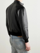 CELINE - Slim-Fit Leather Blouson Jacket - Black